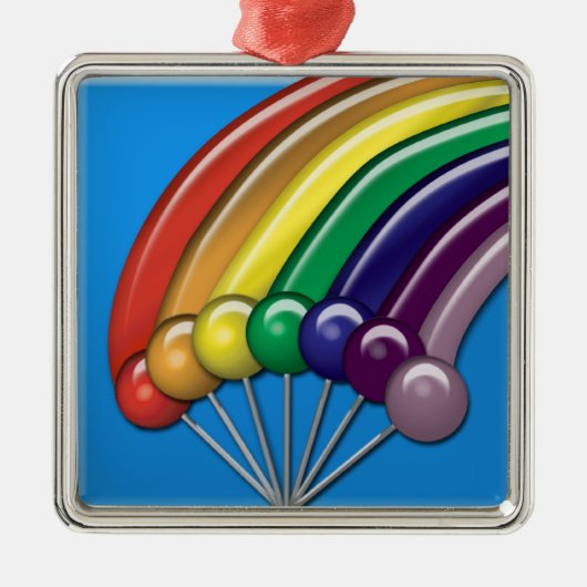 Lollipops and Rainbows Ornament Aus Metall (Vorne)