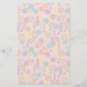 Lollipops-Bonbons-Muster Briefpapier (Vorderseite)