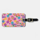 Lollipops-Bonbons-Muster Gepäckanhänger (Vorderseite horizontal)