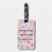 Lollipops-Bonbons-Muster Gepäckanhänger (Rückseite vertikal)