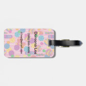 Lollipops-Bonbons-Muster Gepäckanhänger (Rückseite horizontal)
