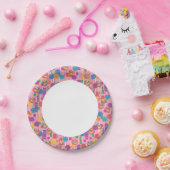 Lollipops-Bonbons-Muster Pappteller (Party)