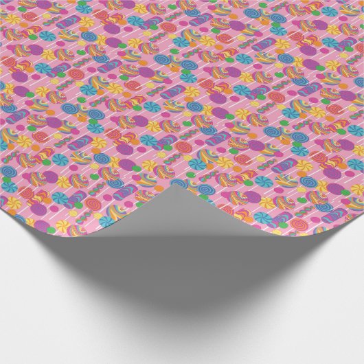 Lollipops Candy Pattern Geschenkpapier (Ecke)
