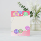 Lollipops Postkarte (Stehend Vorderseite)