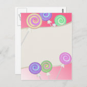 Lollipops Postkarte (Vorne/Hinten)
