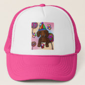 Lollipops Rote Dackel Truckerkappe (Vorderseite)