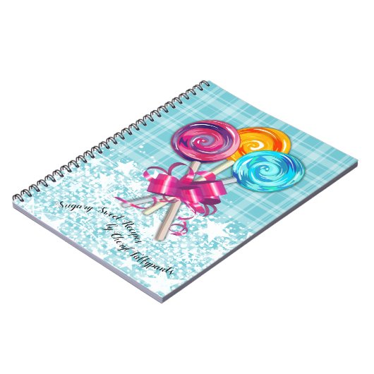 Lollipops Süßigkeiten Rezept Notebook Notizblock (Linke Seite)
