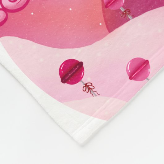 Lollipops und hübsche Wolken Fleecedecke (Ecke)