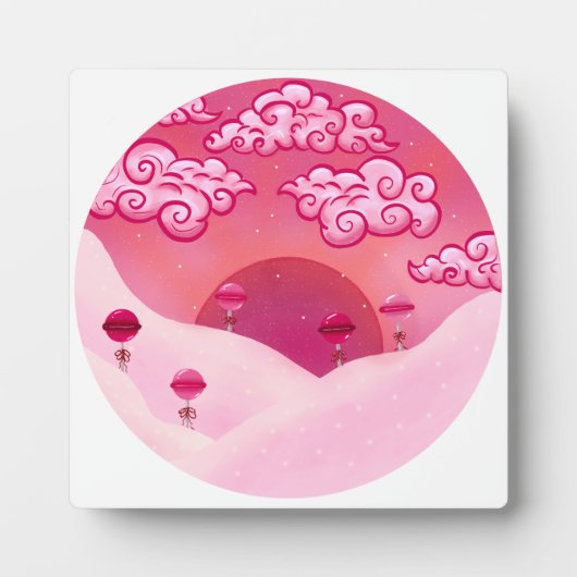 Lollipops und hübsche Wolken Fotoplatte (Vorderseite)