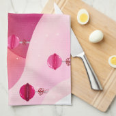 Lollipops und hübsche Wolken Geschirrtuch (Viertel Falte)