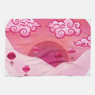 Lollipops und hübsche Wolken Geschirrtuch