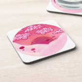 Lollipops und hübsche Wolken Getränkeuntersetzer (Linke Seite)