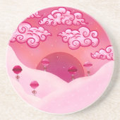 Lollipops und hübsche Wolken Getränkeuntersetzer (Vorne)