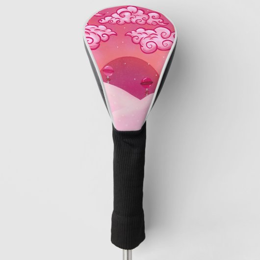 Lollipops und hübsche Wolken Golf Headcover (Vorderseite)