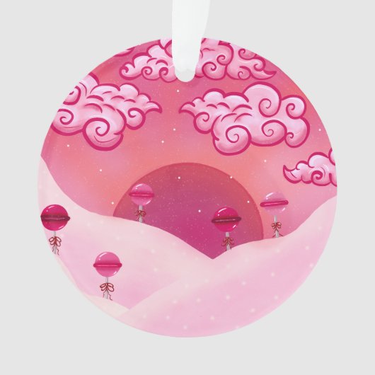Lollipops und hübsche Wolken Ornament (Vorderseite)
