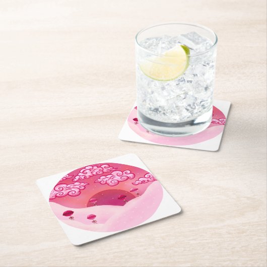 Lollipops und hübsche Wolken Rechteckiger Pappuntersetzer (Vor Ort)