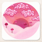 Lollipops und hübsche Wolken Rechteckiger Pappuntersetzer (Vorderseite)