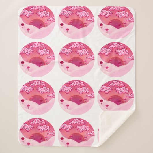 Lollipops und hübsche Wolken Sherpadecke (Vorderseite)