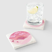 Lollipops und hübsche Wolken Steinuntersetzer (Seitenansicht)