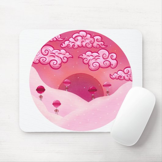 Lollipops und hübsche Wolkendarstellung Mousepad (Mit Mouse)