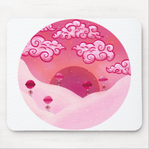 Lollipops und hübsche Wolkendarstellung Mousepad