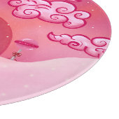 Lollipops und hübsche Wolkendarstellung Schneidebrett (Ecke)