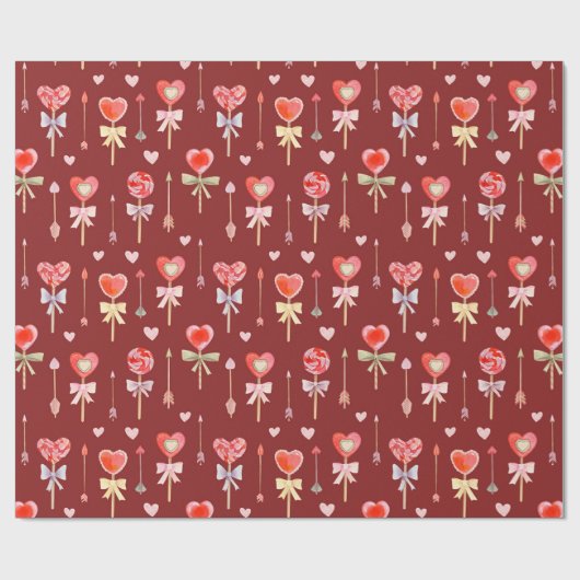 Lollipops und Pfeile Geschenkpapier (Flach)