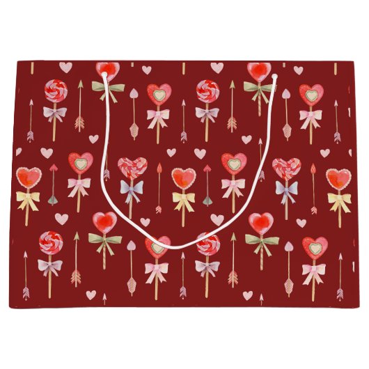 Lollipops und Pfeile Große Geschenktüte (Vorderseite)