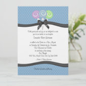 Lollipops und Polka Dots Party Einladung (Stehend Vorderseite)