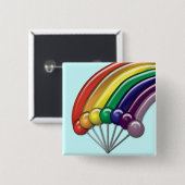 Lollipops und Rainbows Anpassbare Button-Button Button (Vorne & Hinten)