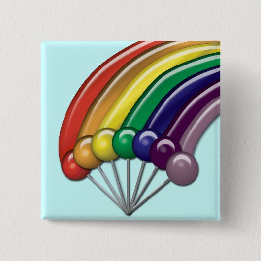 Lollipops und Rainbows Anpassbare Button-Button Button (Vorderseite)