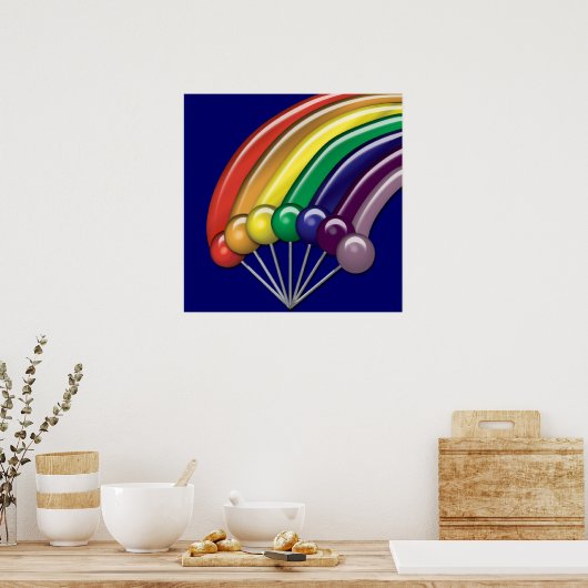Lollipops und Rainbows Anpassbare Poster (Küche)