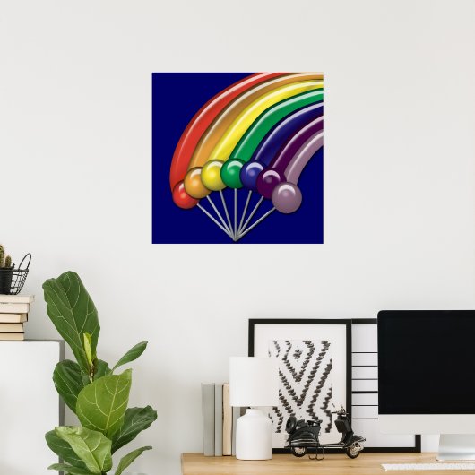 Lollipops und Rainbows Anpassbare Poster (Heimbüro)