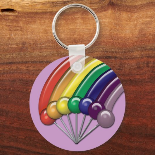 Lollipops und Rainbows Anpassbare Schlüsselanhänge Schlüsselanhänger (Vorderseite)