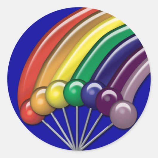 Lollipops und Regenbows Anpassbare Stickers (Vorderseite)