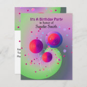 Lollipops und Süßigkeiten zum Geburtstag Einladung (Vorne/Hinten)