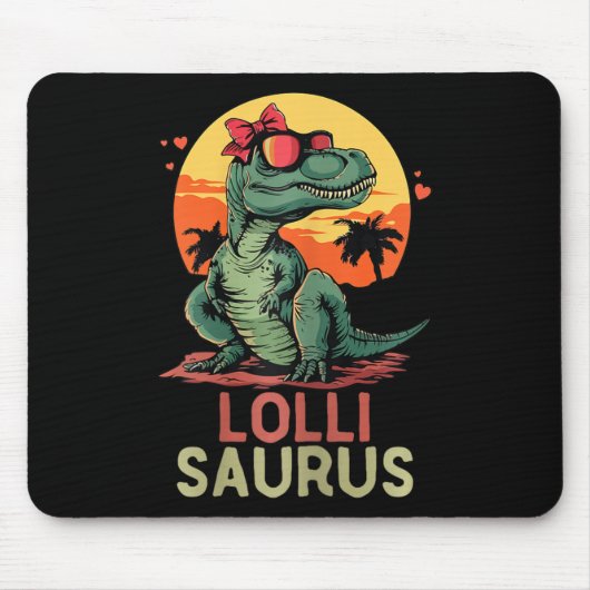 Lollisaurus Dino Dinosaur Lolli-saurus T-rex Funny Mousepad (Vorne)