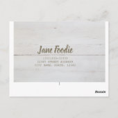 Lollo Bianco Salad Salat Blätter für Veganer Postkarte (Rückseite)