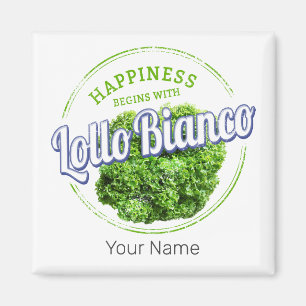 Lollo Bianco Salad Vintag Lollo Bionda Vegan Magnet