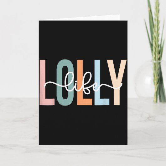 Lolly Life Lolly Oma Tee Einzigartige Lolly Oma  Karte (Vorderseite)