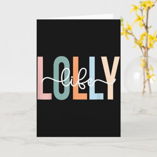 Lolly Life Lolly Oma Tee Einzigartige Lolly Oma  Karte (Gelbe Blume)