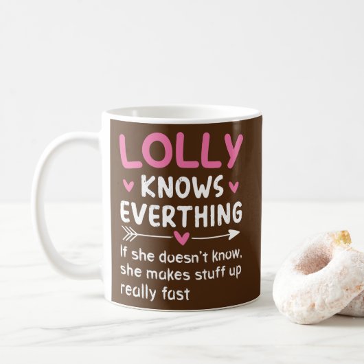 Lolly weiß alles Vintage Muttertag Kaffeetasse (Mit Donut)