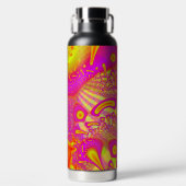 LollyPoP 3D-Fraktal aus geschmolzenem Glas Trinkflasche (Vorderseite)