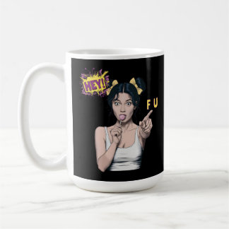 Lollypop Popart Mädchen Und FU Kaffeetasse