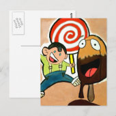 Lollypop Postkarte (Vorne/Hinten)