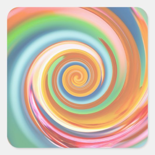 Lollypop Quadratischer Aufkleber (Vorderseite)