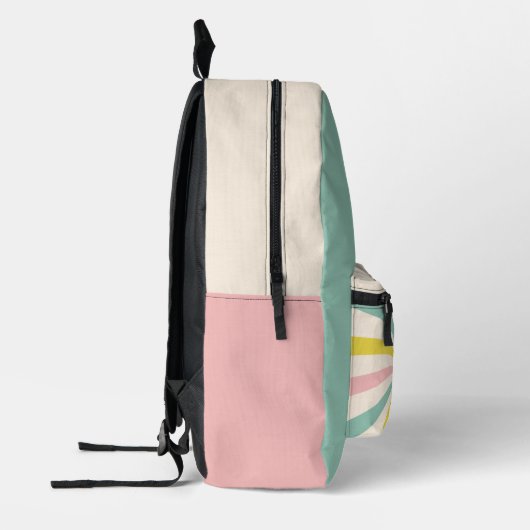 'Lollypop Vibes', Retro-Pastellwirbel Bedruckter Rucksack (Links)
