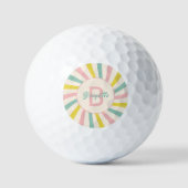 'Lollypop Vibes', Retro personalisiert Golfball (Vorderseite)