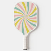 'Lollypop Vibes', Retro personalisiert Pickleball Schläger (Rückseite)