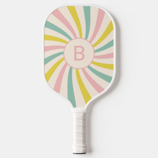 'Lollypop Vibes', Retro personalisiert Pickleball Schläger (Vorderseite)